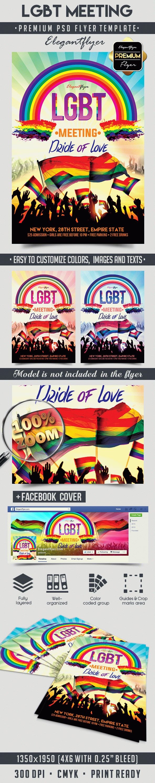 Flyer de réunion LGBT by ElegantFlyer