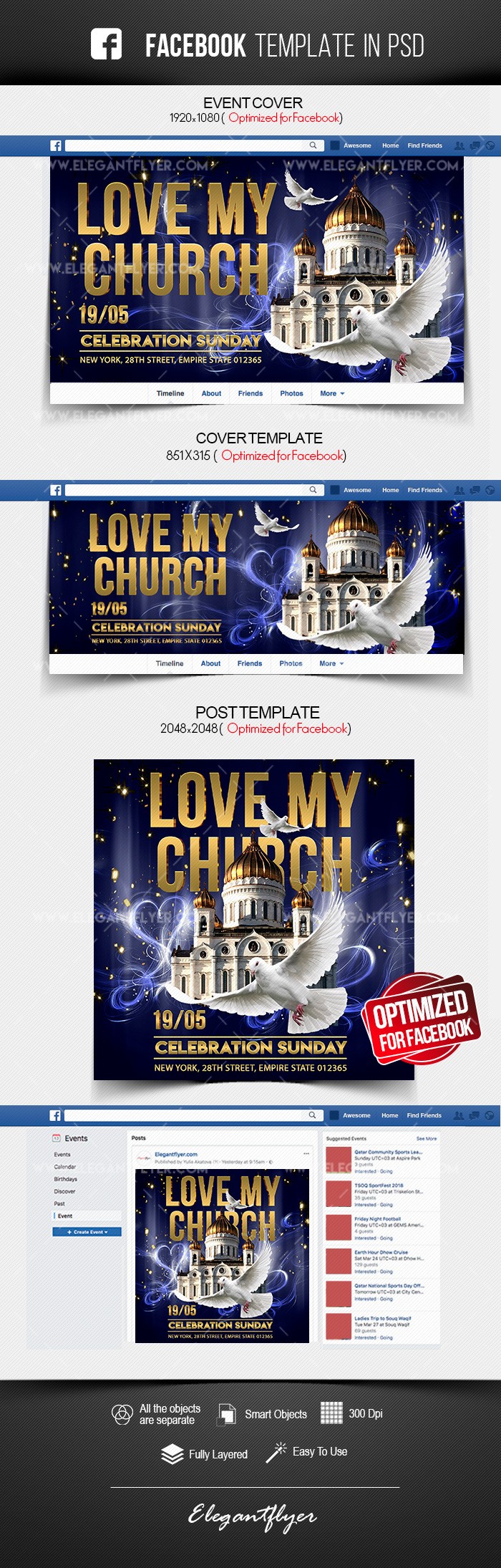 Love my Church Facebook by ElegantFlyer