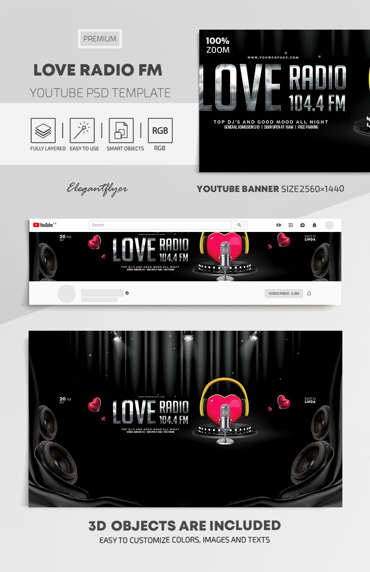 Love Radio FM Youtube by ElegantFlyer