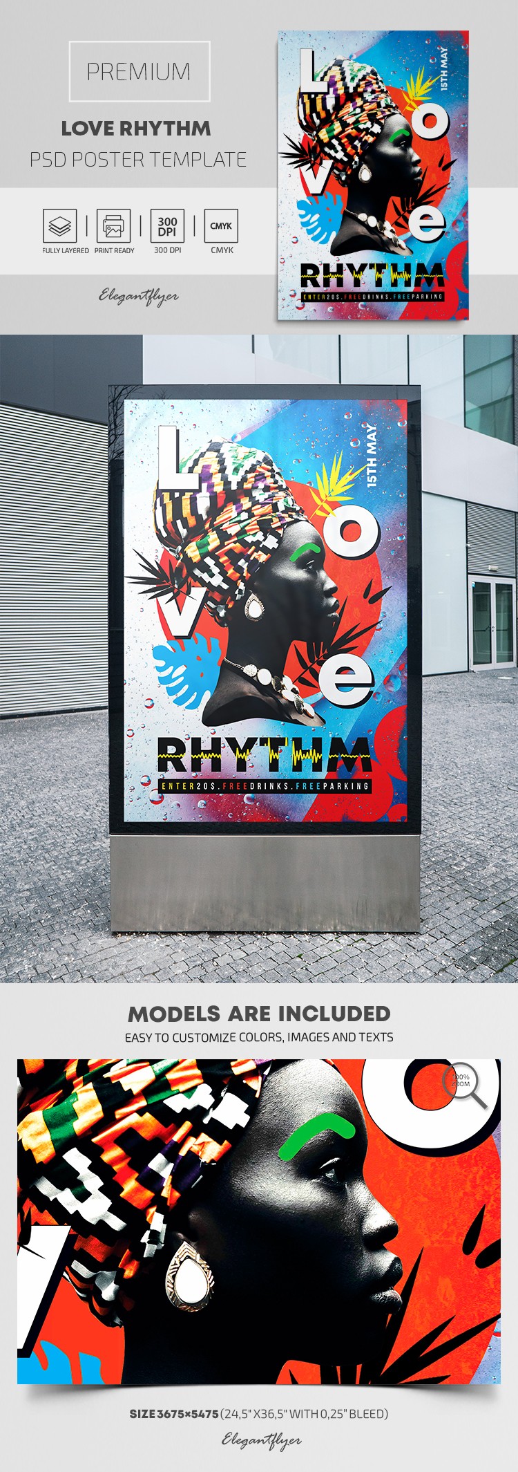 Love Rhythm Poster by ElegantFlyer