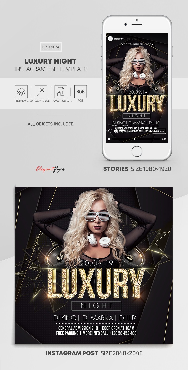 Luxury Night Instagram by ElegantFlyer