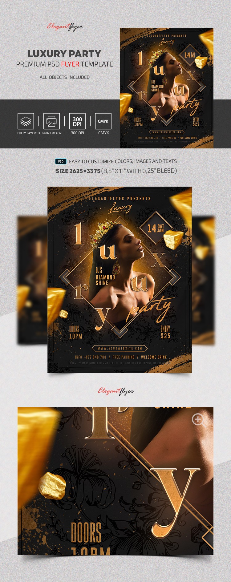 Luxury Party Flyer by ElegantFlyer