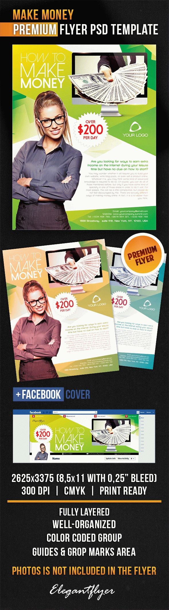 Folleto para ganar dinero by ElegantFlyer