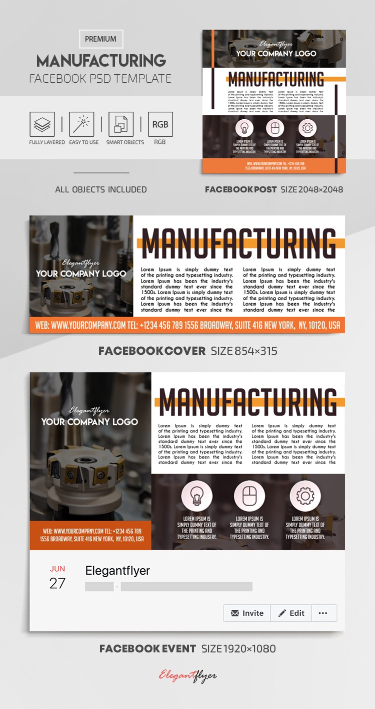 Manufacturing Facebook by ElegantFlyer