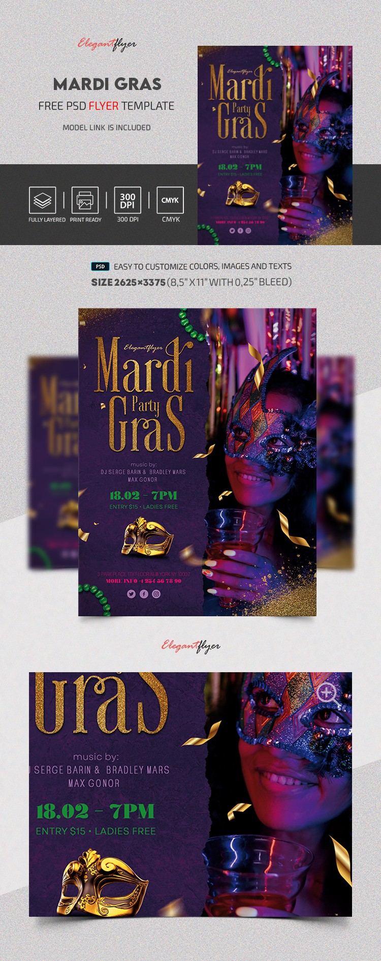 Mardi Gras Flyer by ElegantFlyer