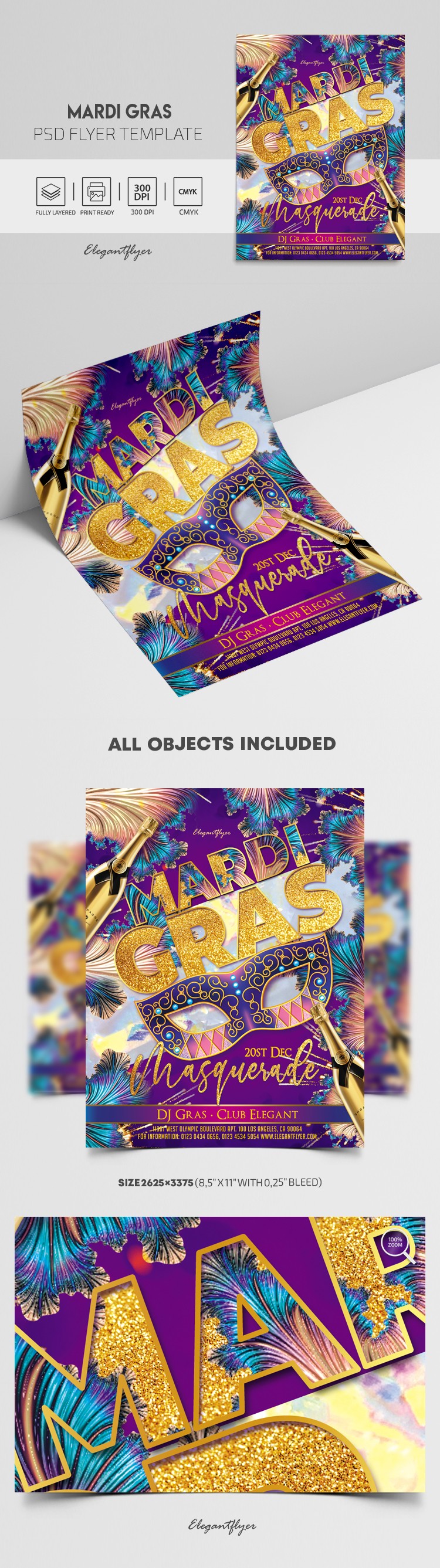Mardi Gras Flyer by ElegantFlyer