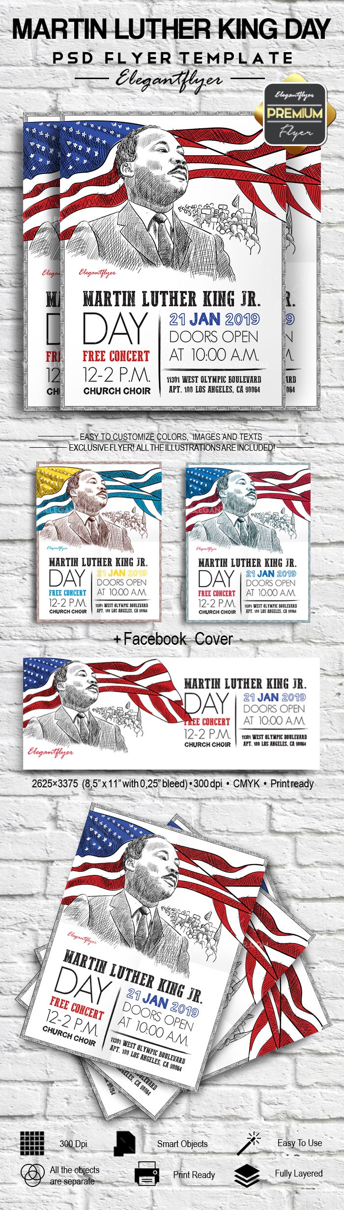 Martin Luther King Day by ElegantFlyer