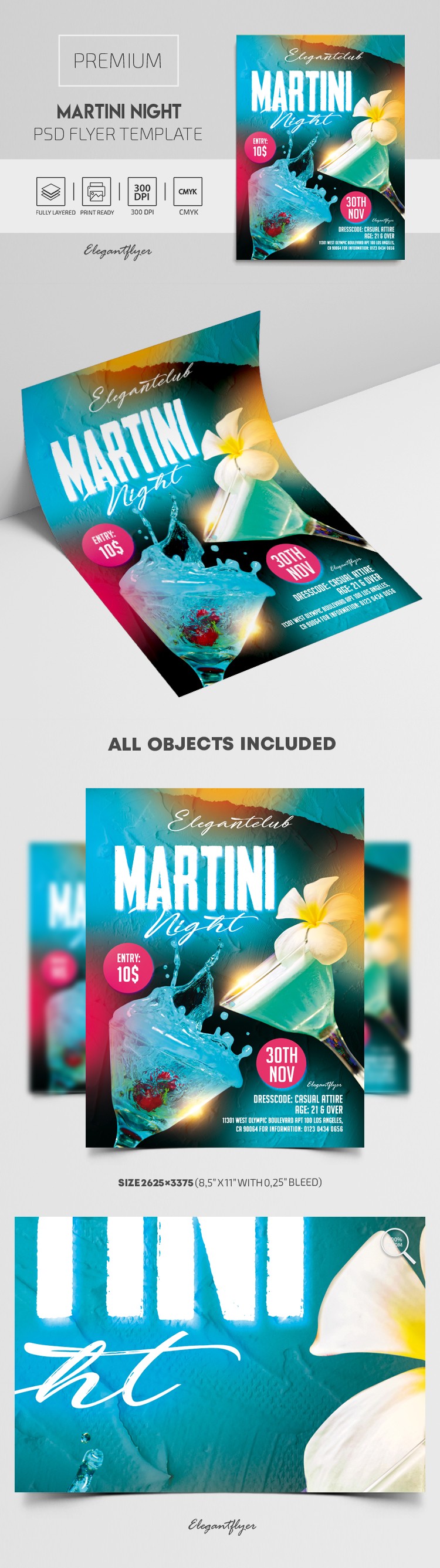 Martini Night Flyer by ElegantFlyer
