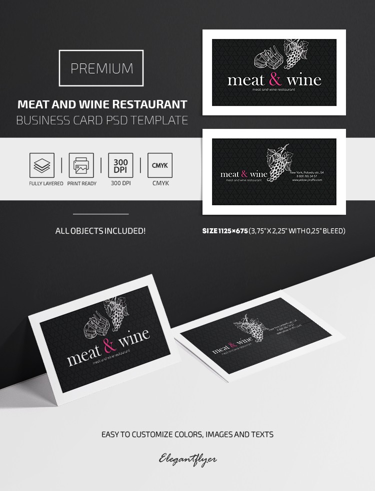 Meat and Wine Restaurant by ElegantFlyer