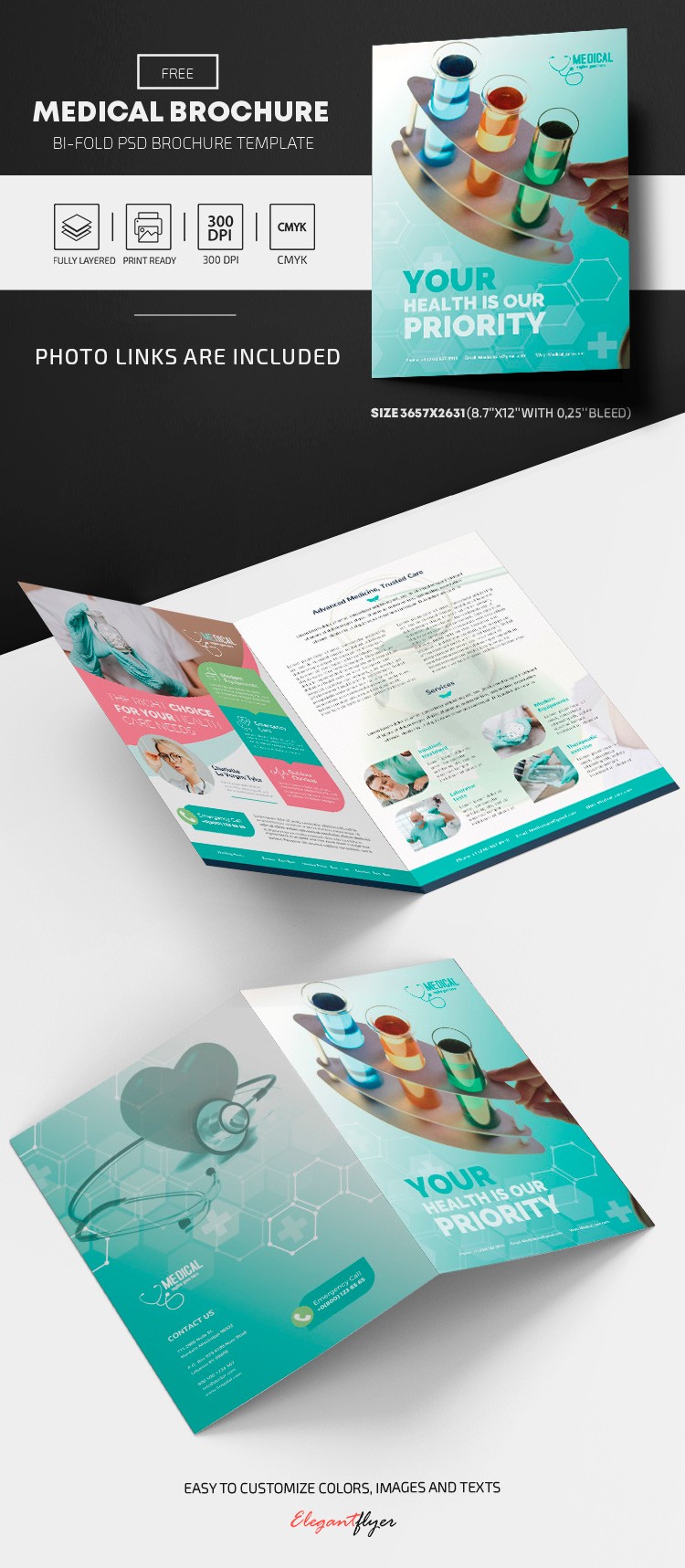 Medical Bi-Fold Brochure by ElegantFlyer