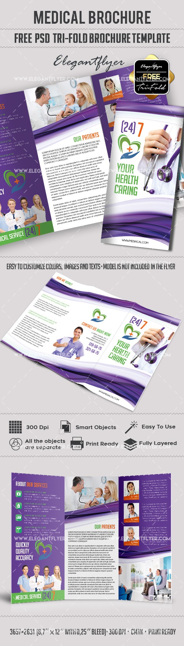 Brochure médicale à trois volets by ElegantFlyer