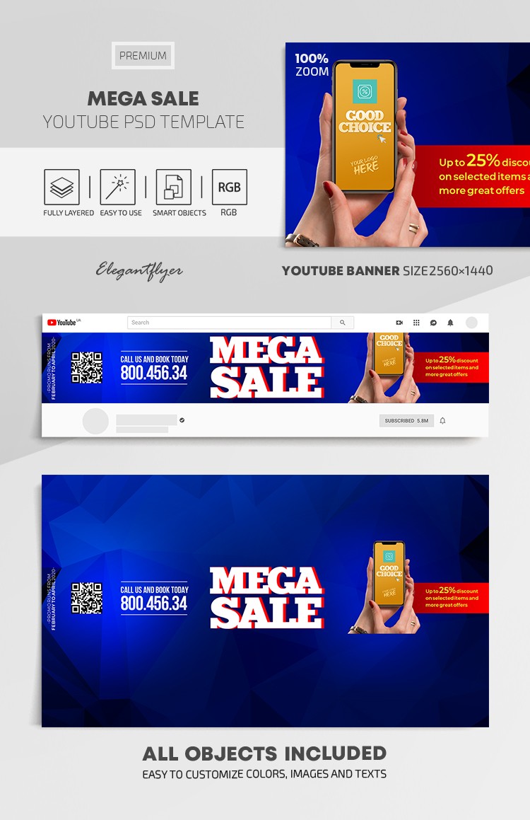 Mega Sale Youtube by ElegantFlyer