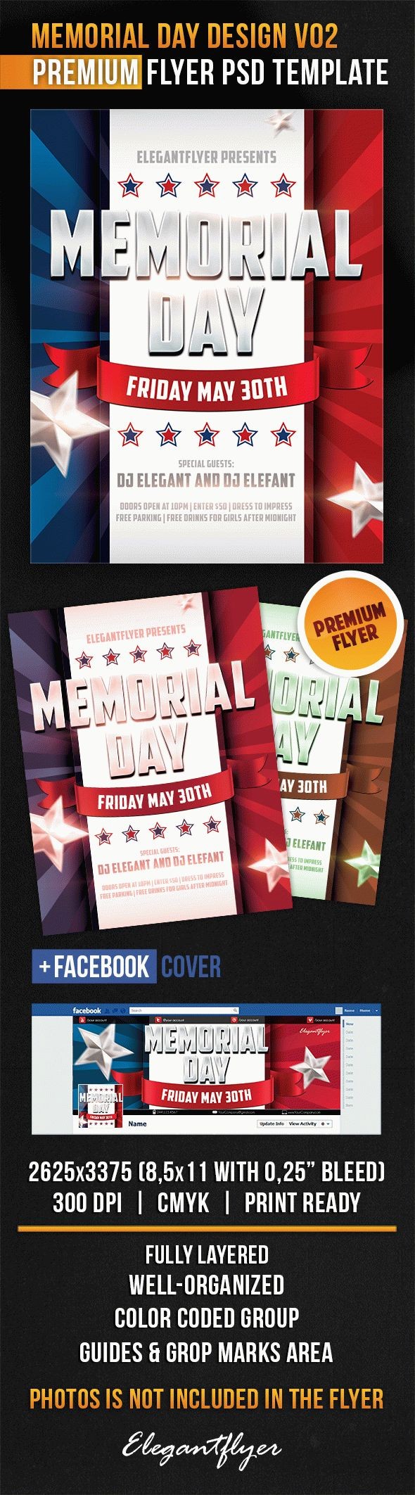 Memorial Day Design V02 by ElegantFlyer