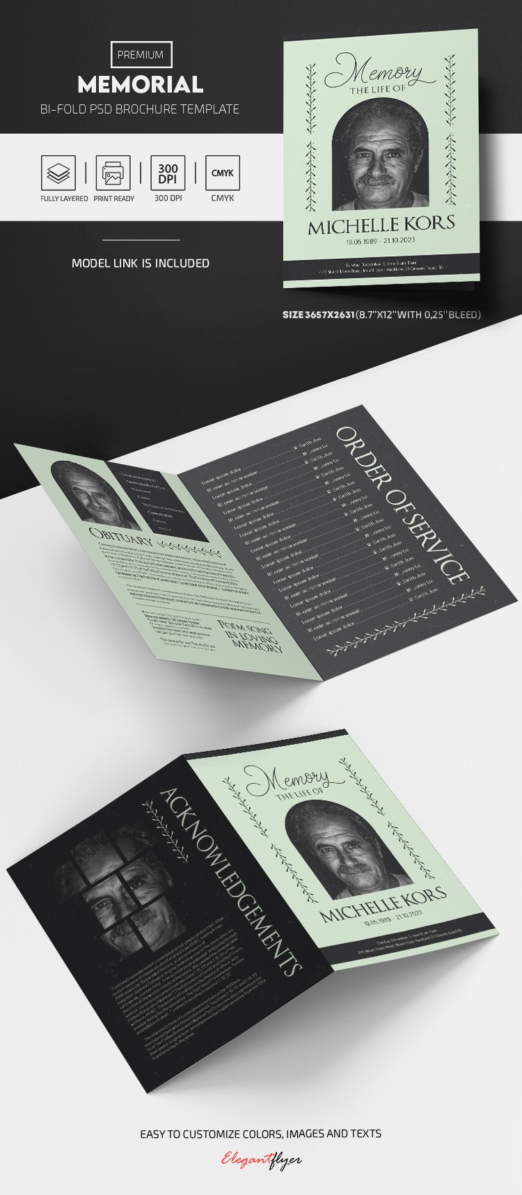 Memorial – PSD Bi-Fold Brochure Template by ElegantFlyer