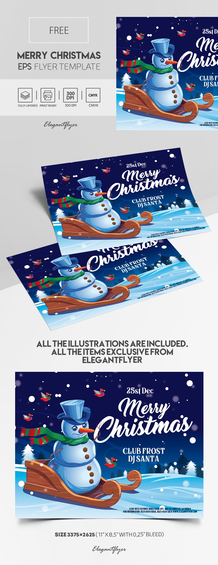 Merry Christmas Flyer EPS by ElegantFlyer