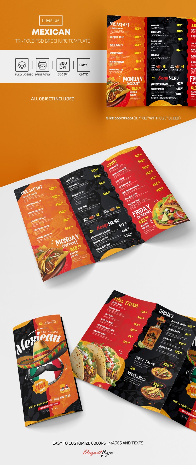 Menu meksykańskie by ElegantFlyer