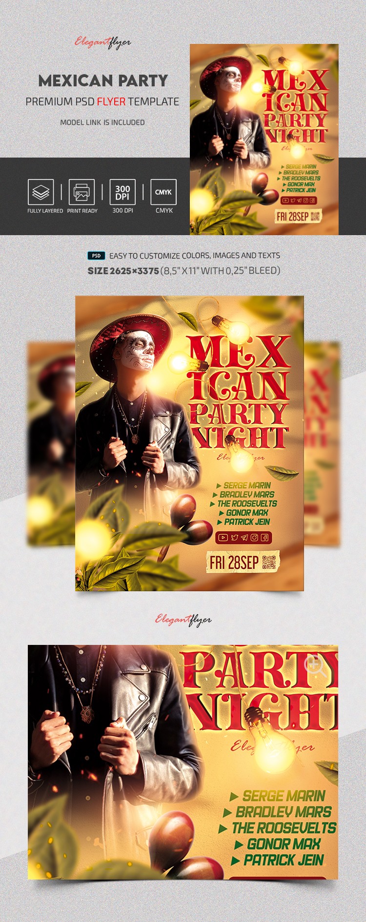 Mexican Party Flyer by ElegantFlyer