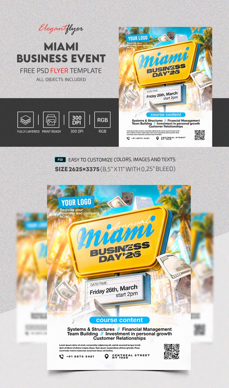 Miami Geschäftsveranstaltung Flyer by ElegantFlyer