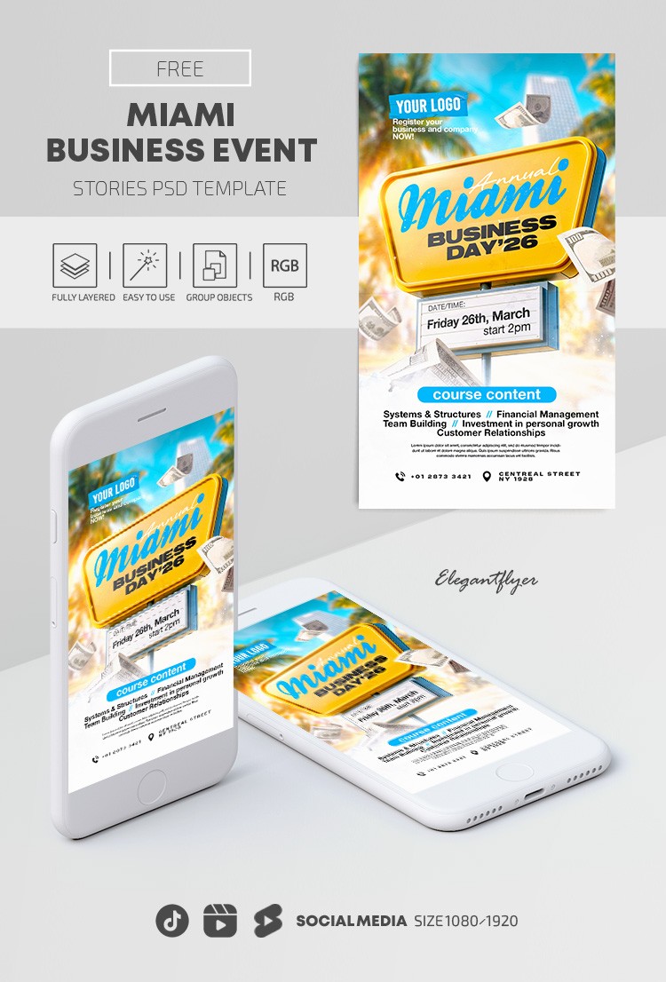 Miami Business Event Instagram Reel by ElegantFlyer