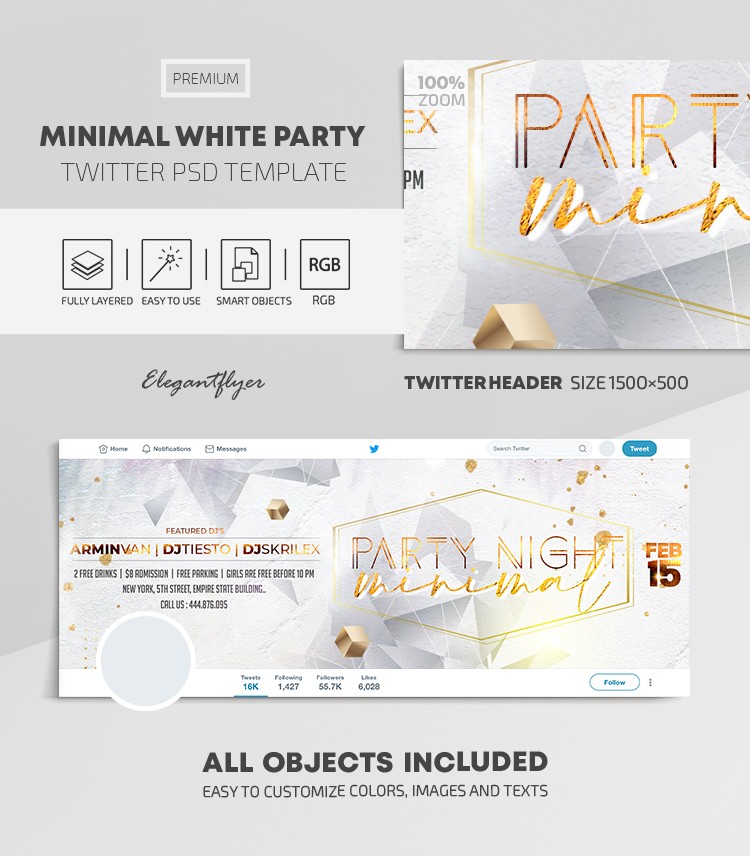 Minimal White Party by ElegantFlyer