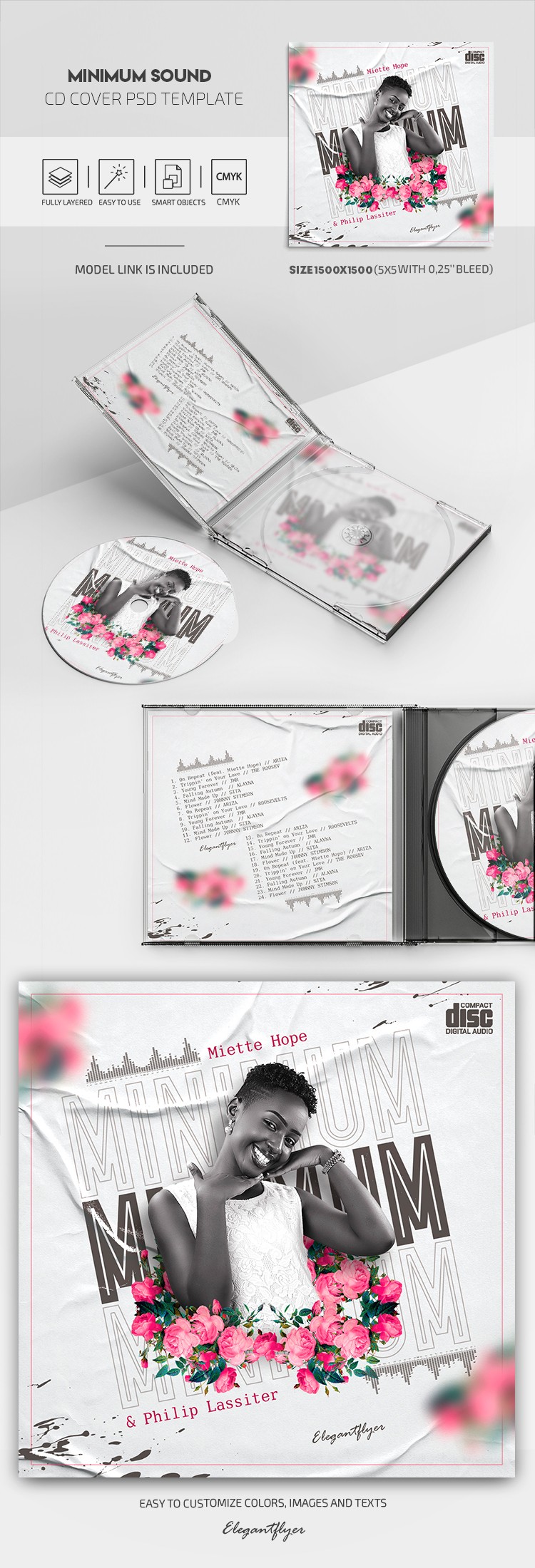 Capa do CD Mínimo de Som by ElegantFlyer