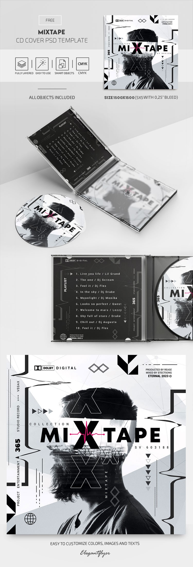 Mixtape CD Cover by ElegantFlyer