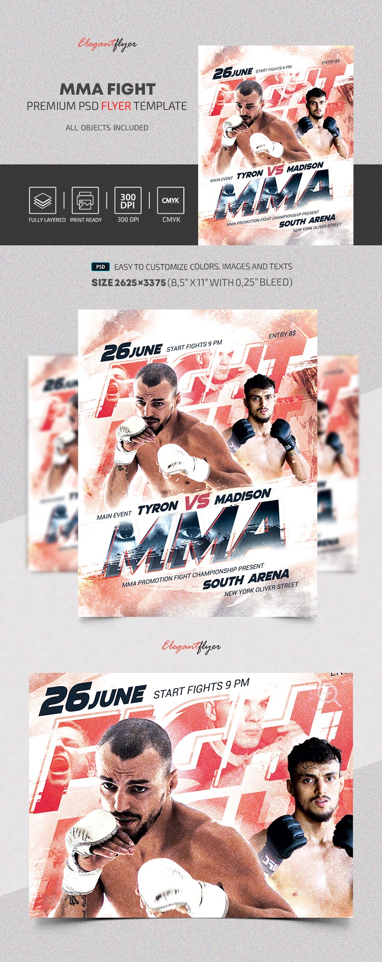 MMA Fight Flyer by ElegantFlyer