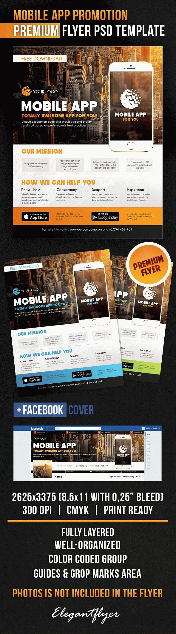 Mobile App Promotion by ElegantFlyer