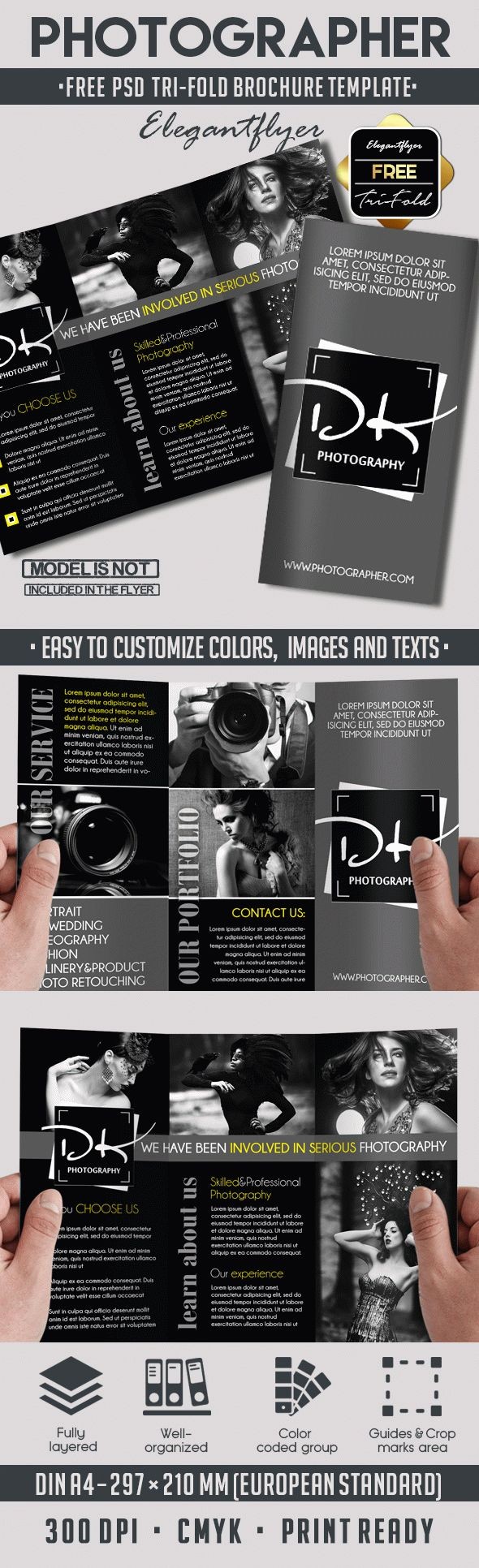 Modern Photography Tri-Folder Brochure by ElegantFlyer