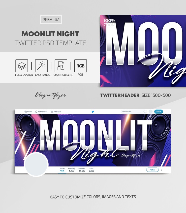 Moonlit Night Twitter by ElegantFlyer