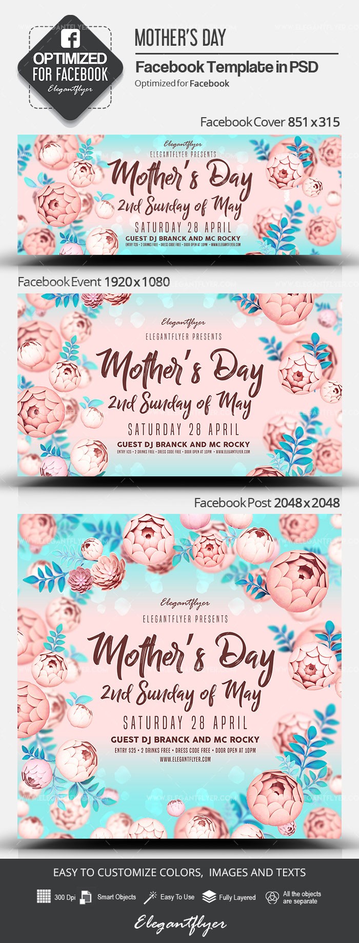 Mother’s Day Facebook by ElegantFlyer
