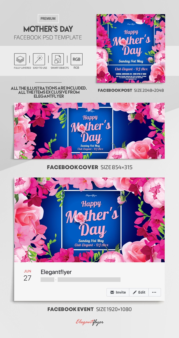 Mother's Day Facebook by ElegantFlyer