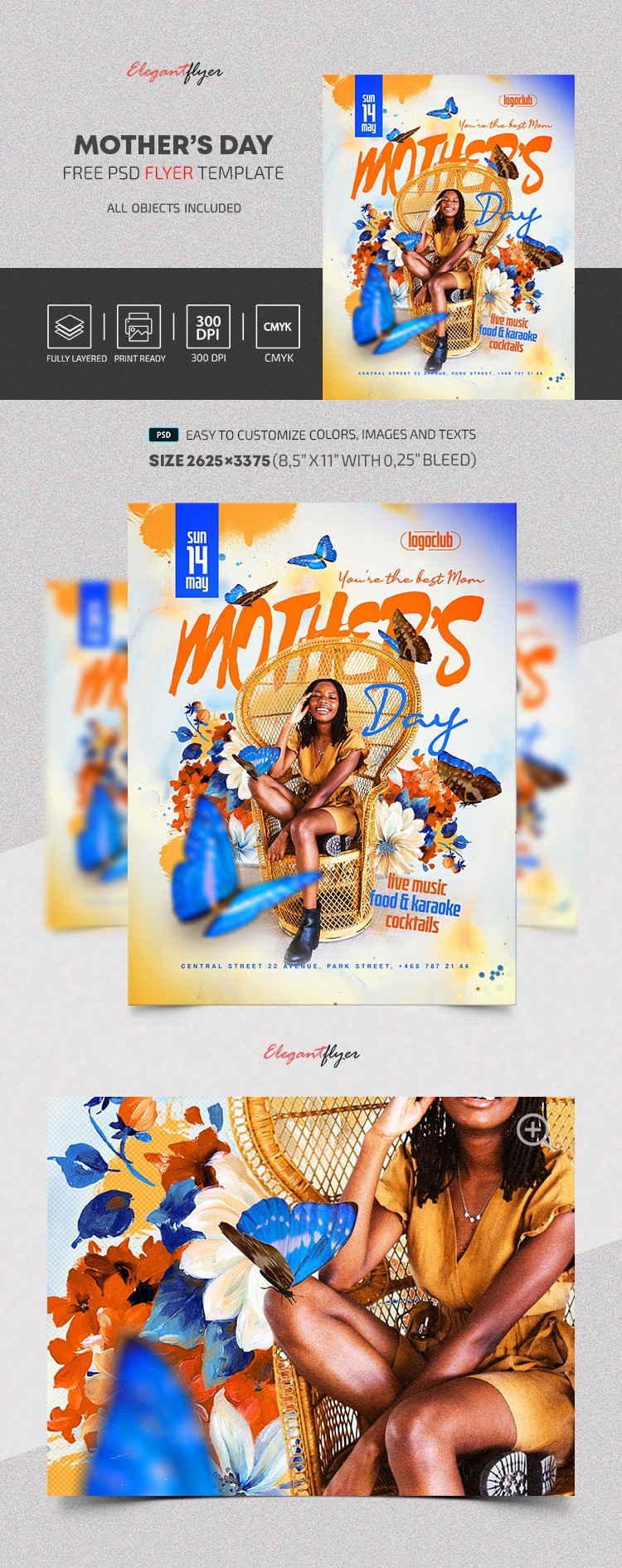 Flyer de la fête des mères by ElegantFlyer