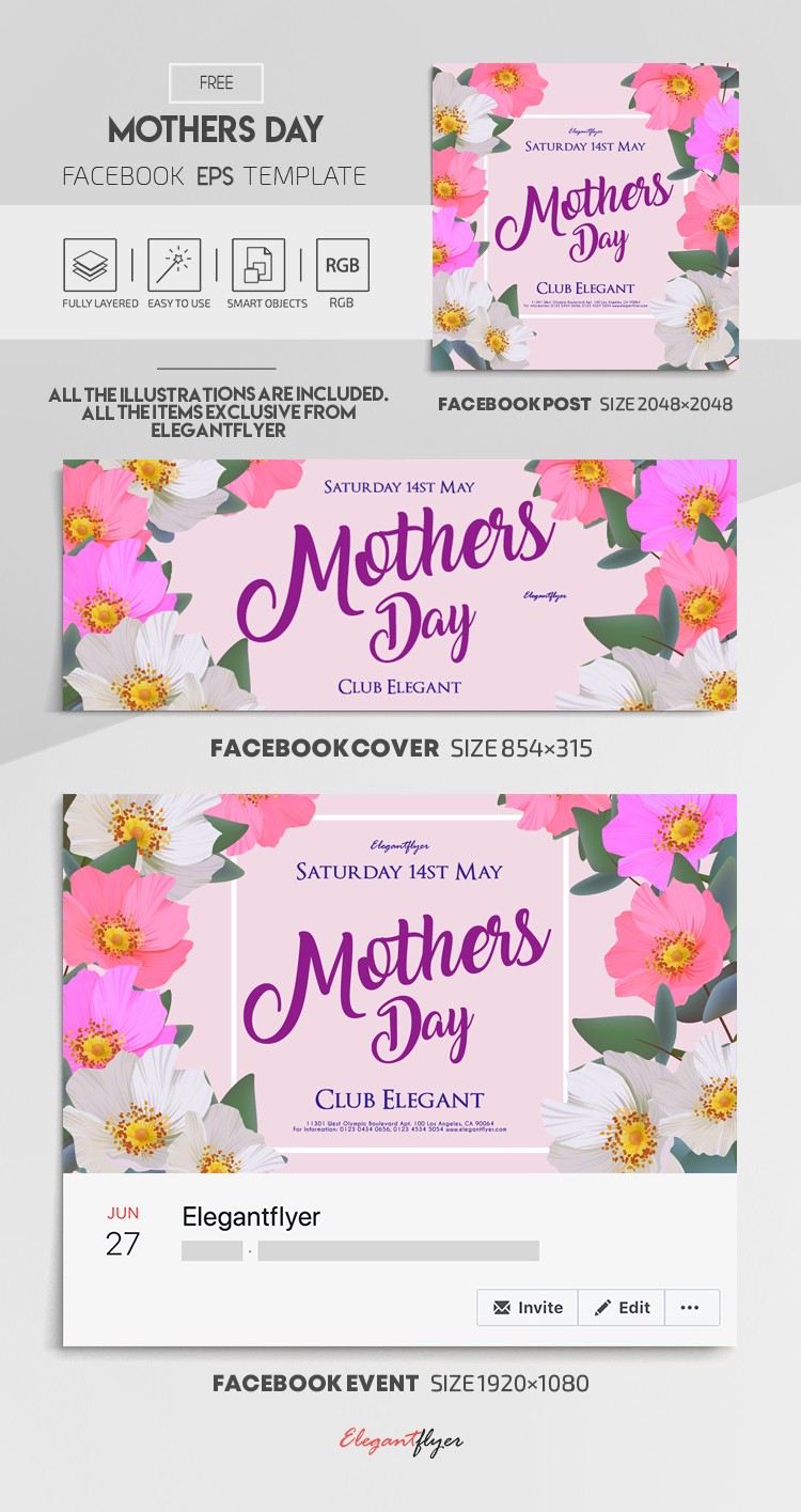 Mother's Day Facebook EPS by ElegantFlyer