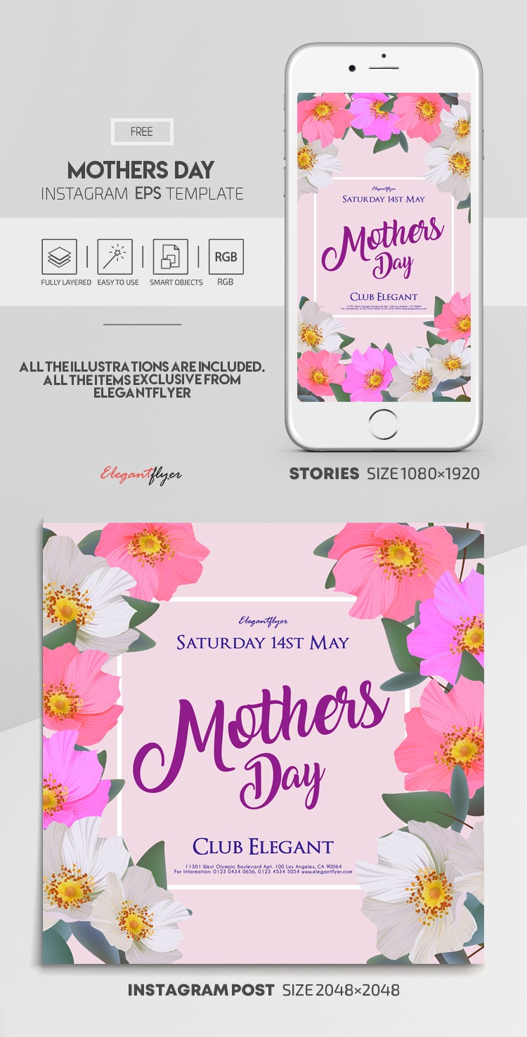 Journée des mères Instagram EPS by ElegantFlyer