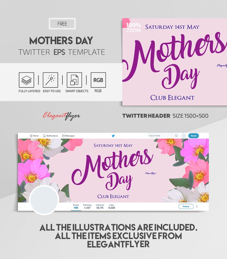 Mother's Day Twitter by ElegantFlyer