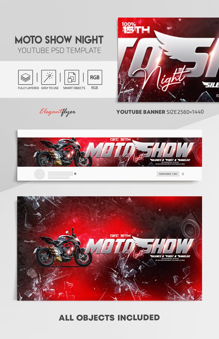 Noche de show de motos en Youtube. by ElegantFlyer