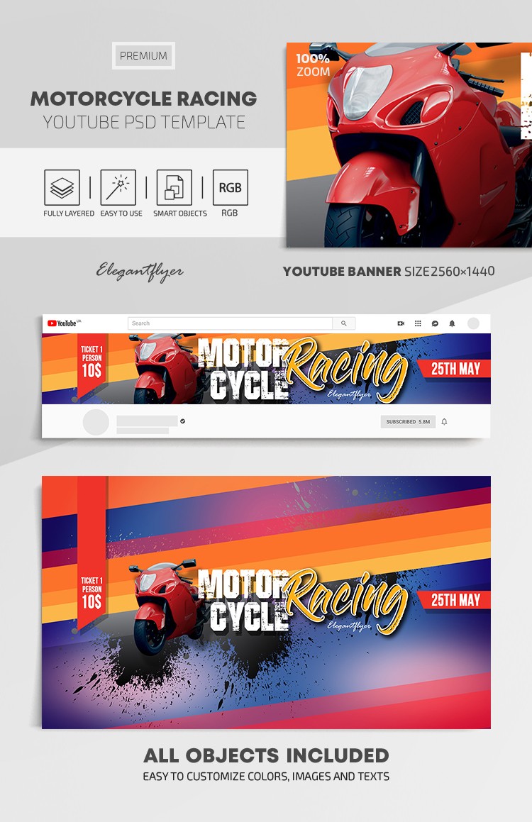Carreras de motocicletas en Youtube by ElegantFlyer