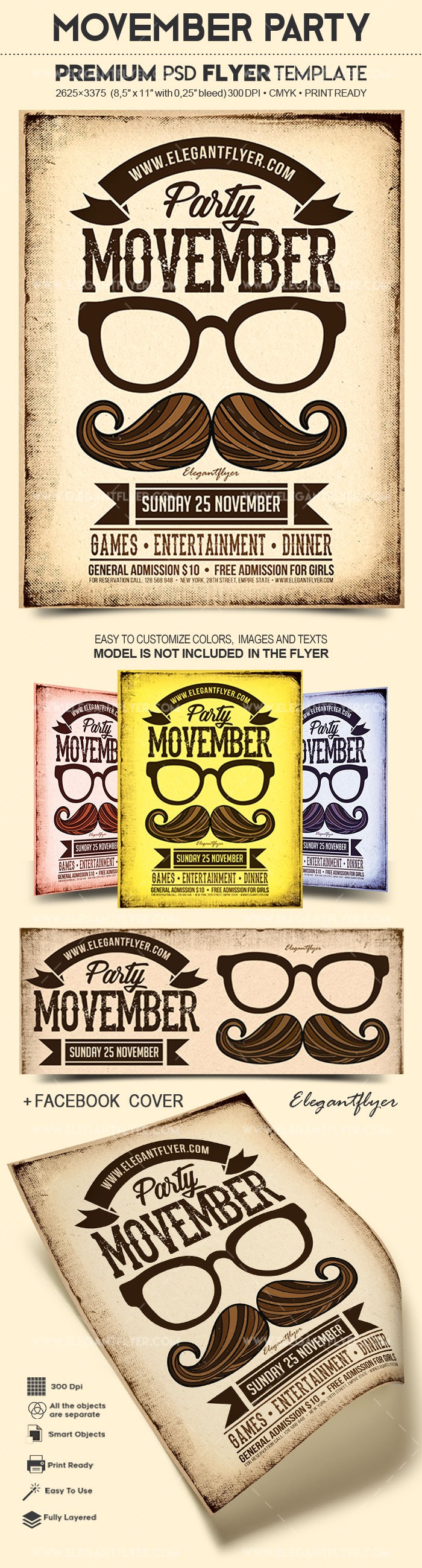 Movember Party → Movember-Party by ElegantFlyer