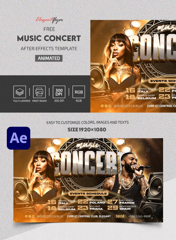 Music Concert Event After Effects by ElegantFlyer