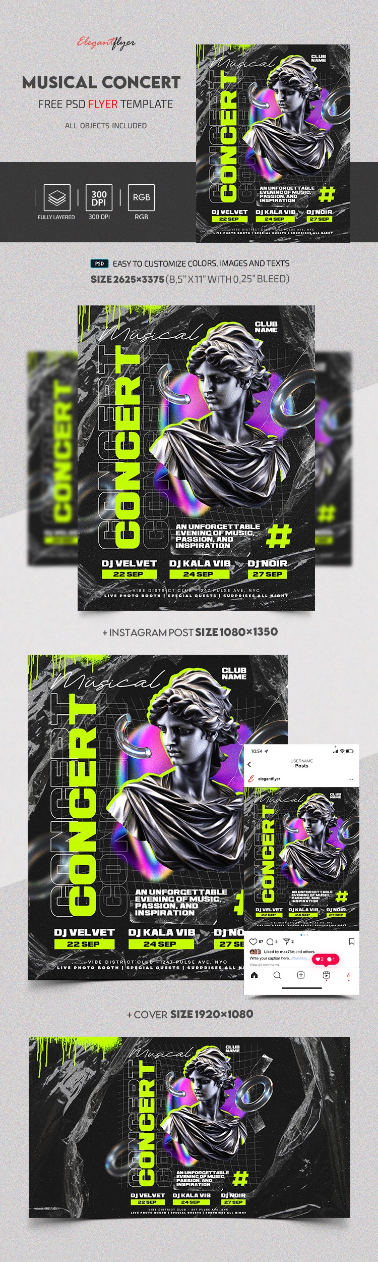 Folleto de concierto de música by ElegantFlyer