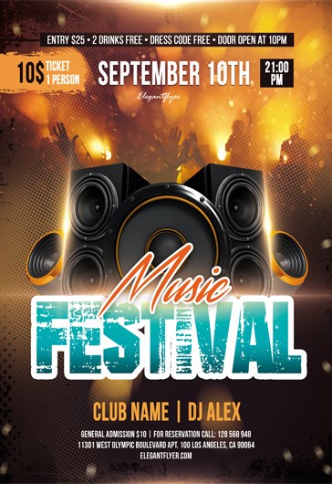 festival poster template free