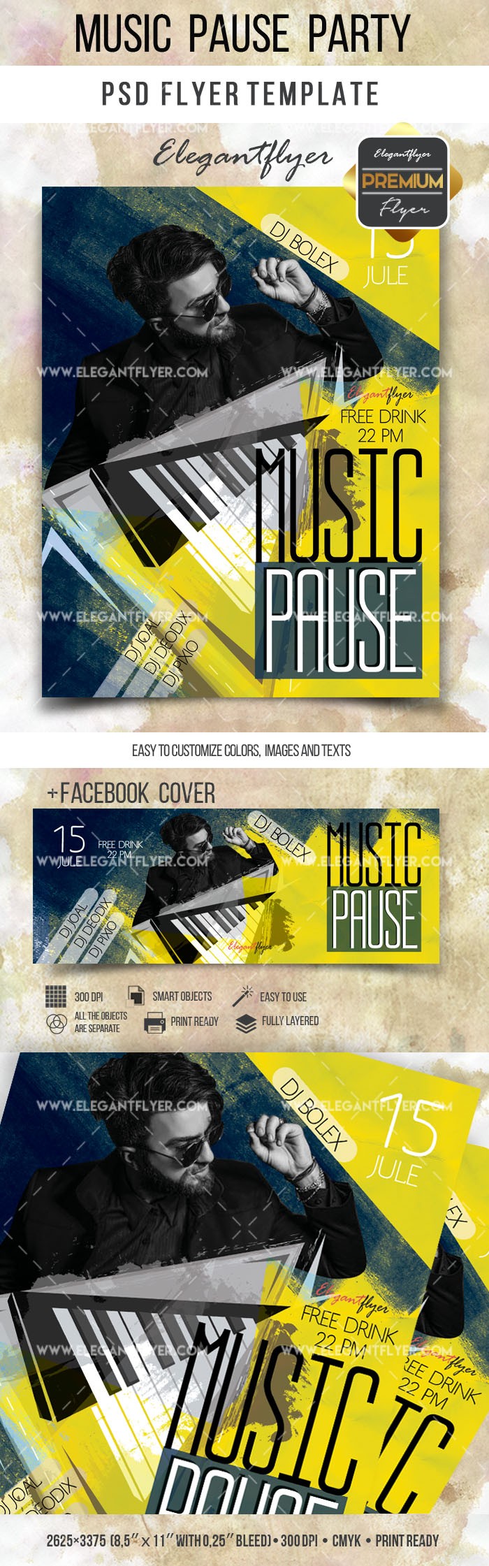 Music Pause Party by ElegantFlyer