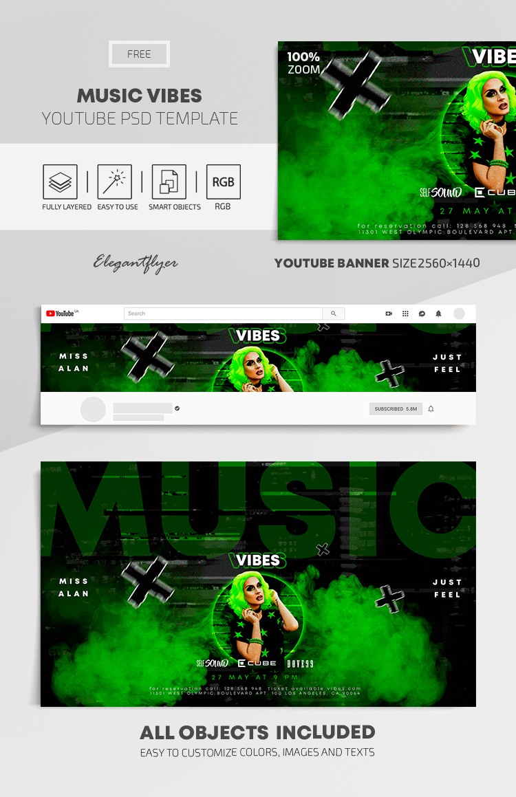 Musique Vibes Youtube by ElegantFlyer