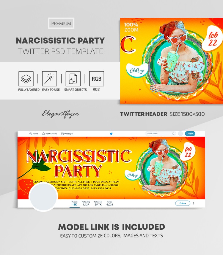 Narcissistic Party Twitter by ElegantFlyer