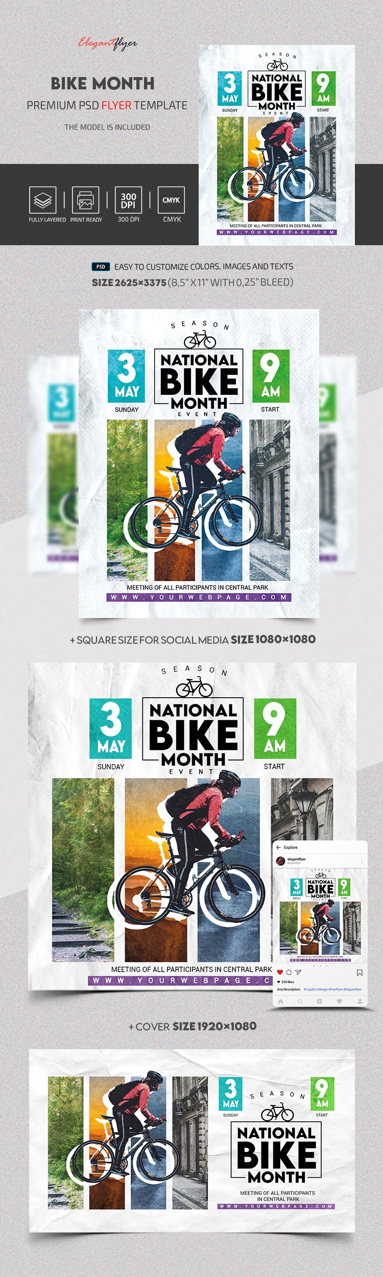 Mese Nazionale dell'Evento della Bici by ElegantFlyer