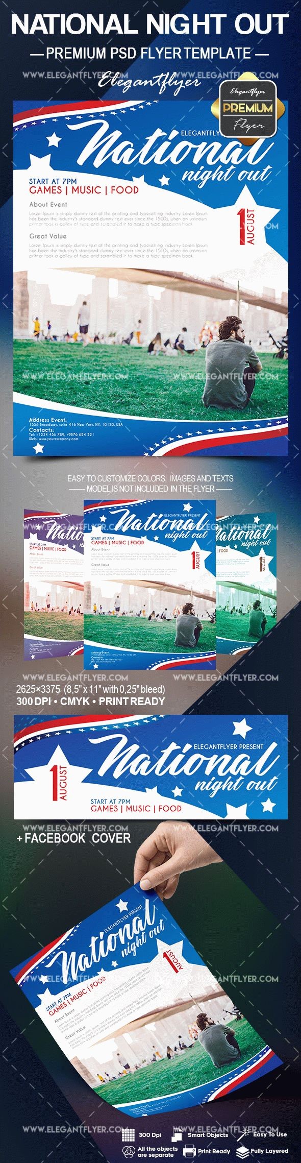 La Nuit nationale hors is a traditional event held in the United States and Canada. It aims to promote community involvement in crime prevention activities, strengthen neighborhood spirit, and enhance police-community partnerships. by ElegantFlyer