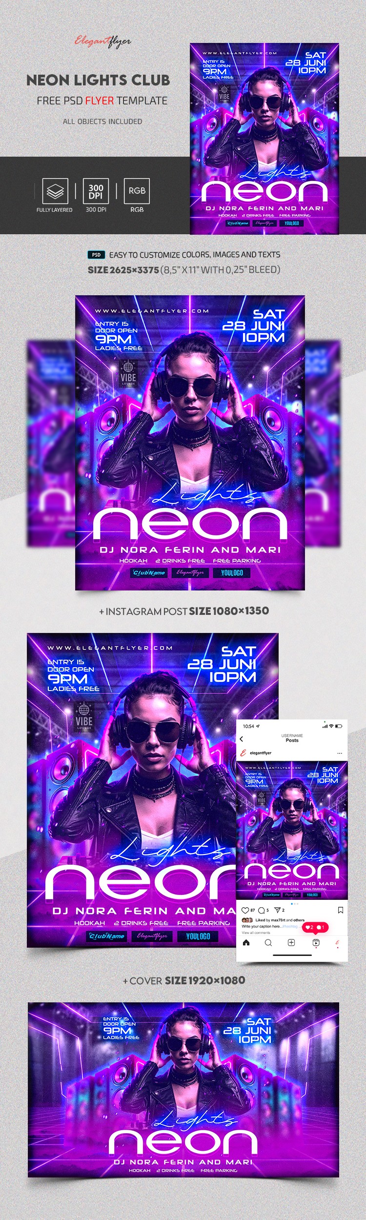 Neon Lights Club by ElegantFlyer