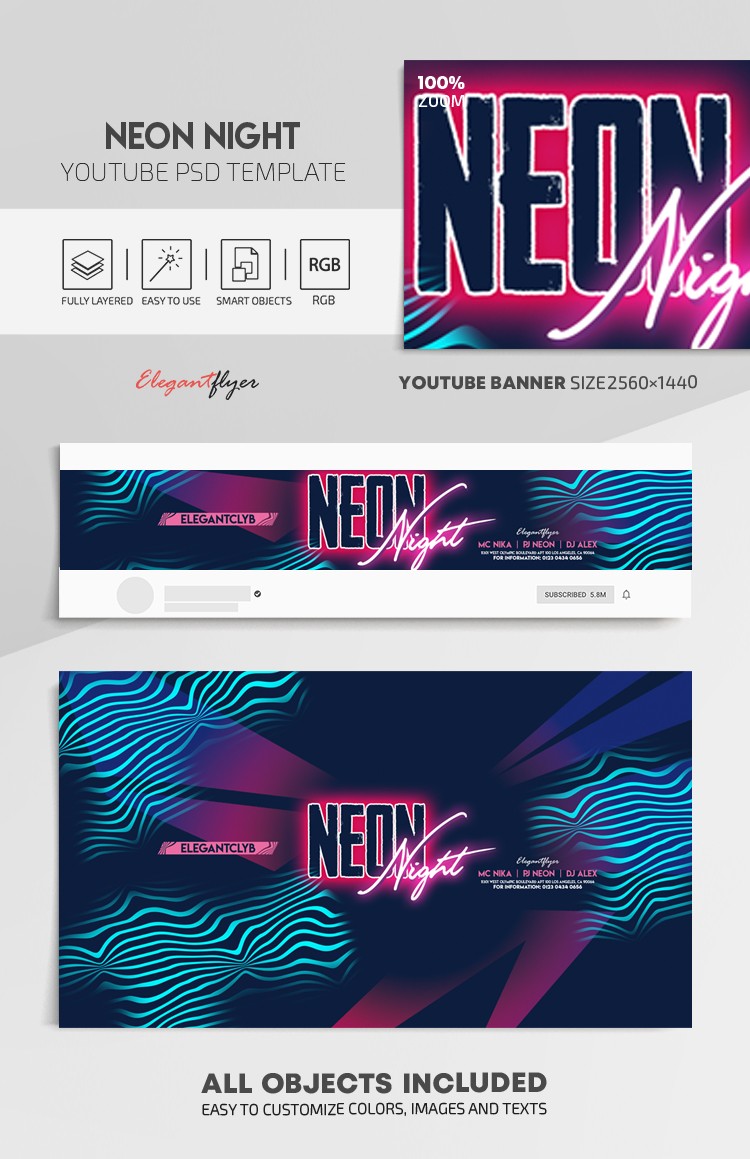 Neon Nacht Youtube by ElegantFlyer