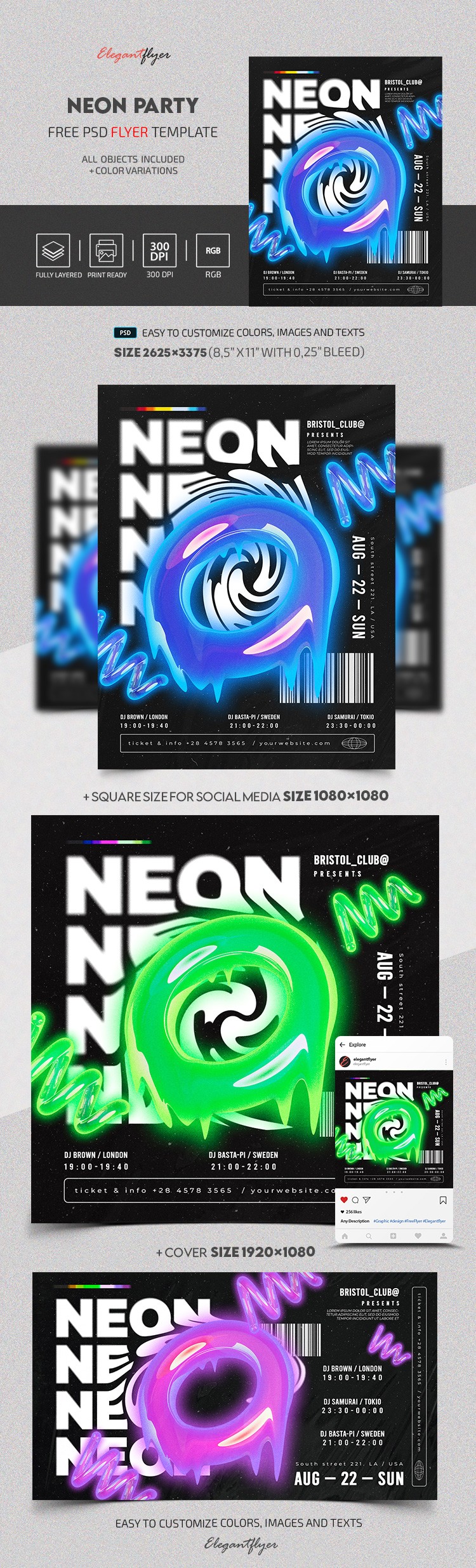 Festa al Neon by ElegantFlyer